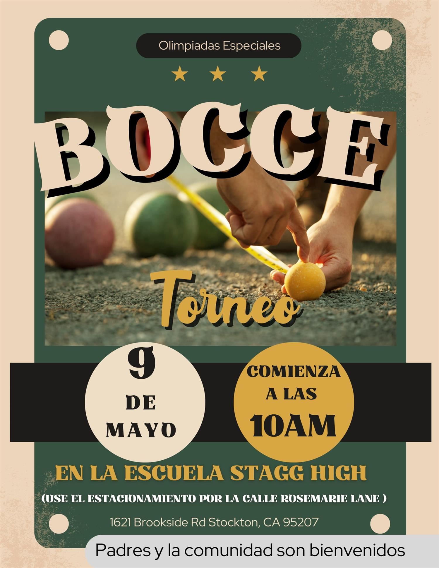  Bocce Torneo en la escuela Stagg High
